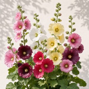 Mixed Color Hollyhock Seeds - 25 seeds