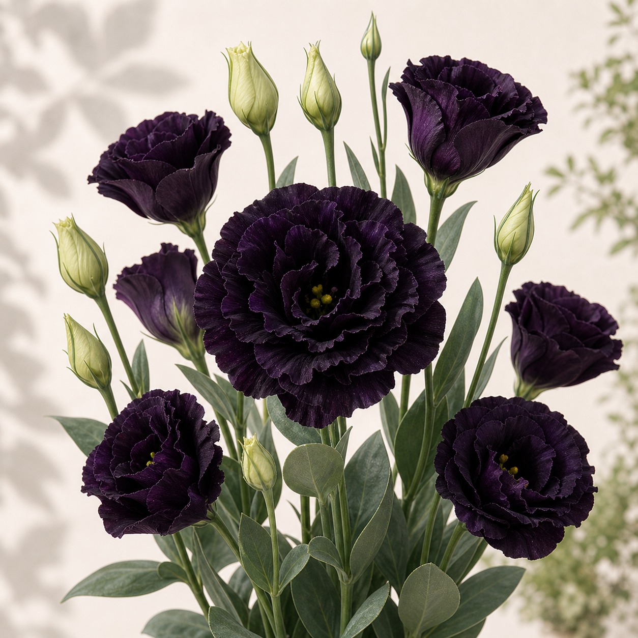 Black Pearl Roseanne Lisianthus Seeds - 20 pelleted seeds - Nuptial Co. Seeds seeds - 20 pelleted seeds, Full sun - 20 pel...