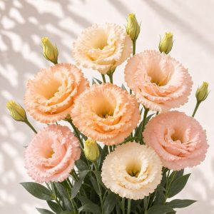 Super Magic Apricot Lisianthus Seeds - 20 pelleted seeds - Nuptial Co. Seeds seeds - 20 pelleted seeds, Full sun to light...