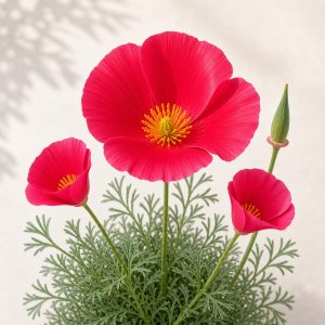 Carmine King California Poppy Seeds - 200 seeds - Nuptial Co. Seeds seeds - Approx. 200 seeds, Full sun - Approx. 200 seed...