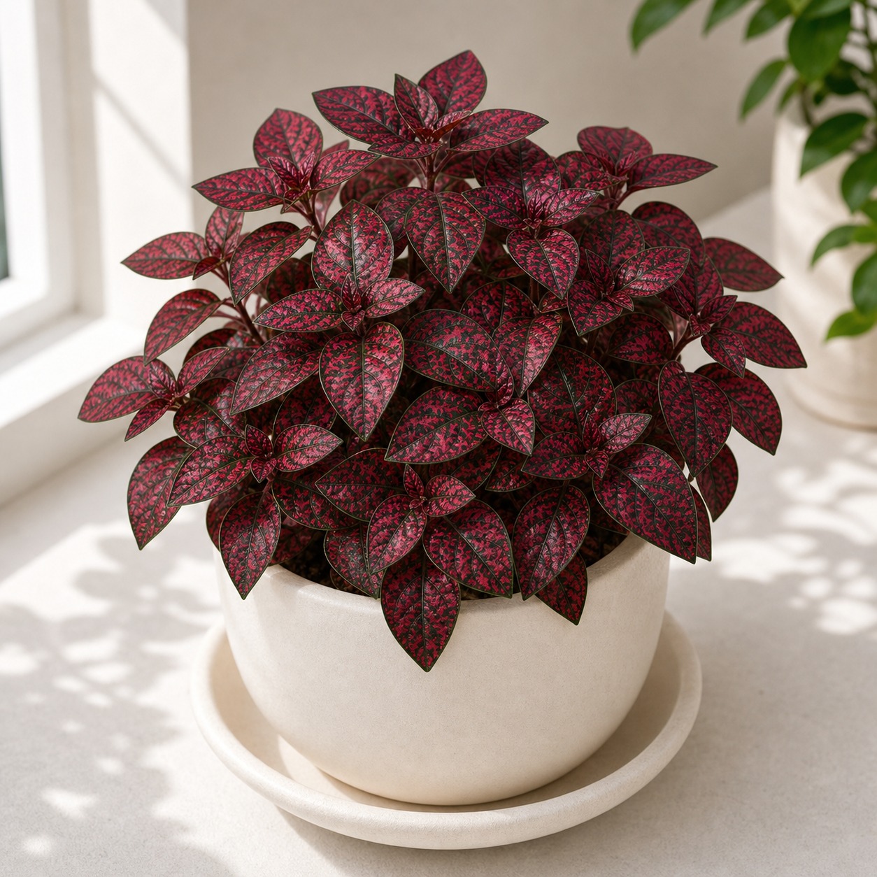 Red Polka Dot Plant Seeds - 10 seeds - Nuptial Co. Seeds seeds - 10 seeds, Bright indirect light indoors; partial shade ou...