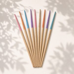 Hand-Rolled Incense Sticks with Painted Tips - 10 pack
