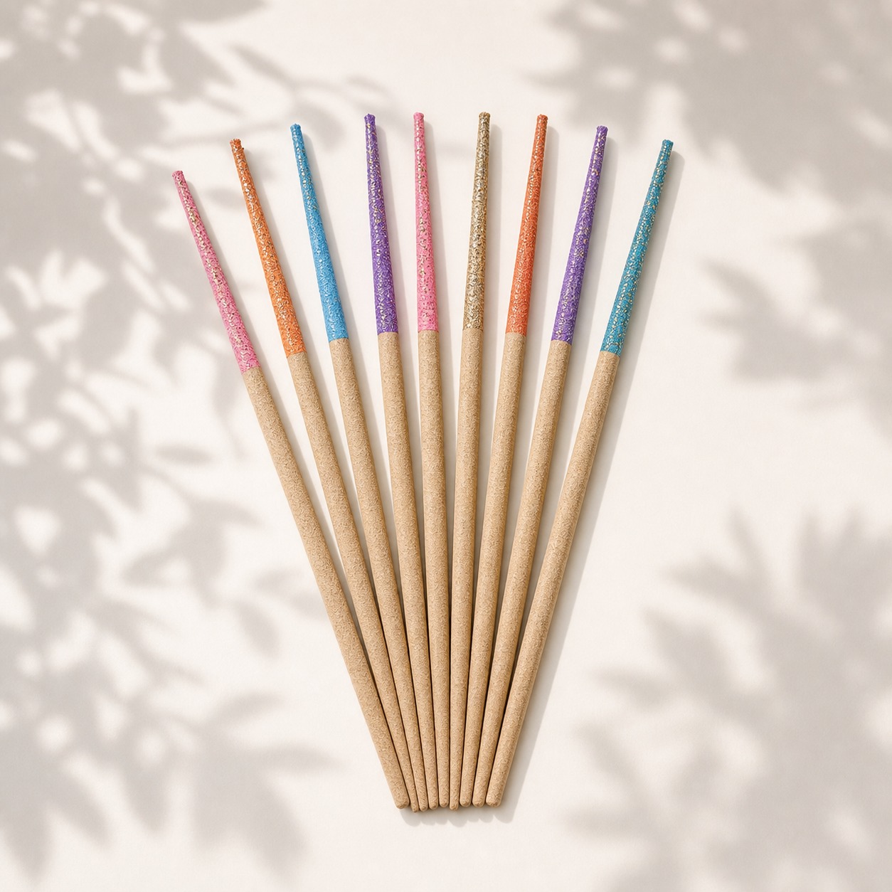 Hand-Rolled Incense Sticks with Painted Tips - 10 pack