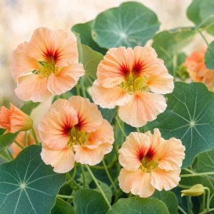 Gleam Salmon Nasturtium Seeds - 20 seeds