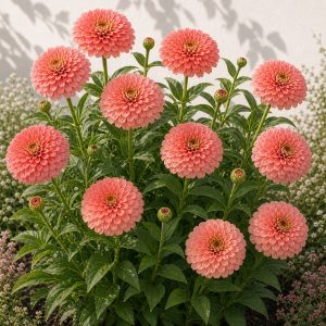 Benary's Giant Salmon Rose Zinnia Seeds - 25 seeds